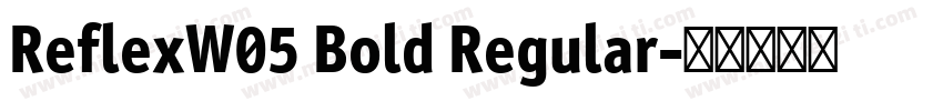 ReflexW05 Bold Regular字体转换